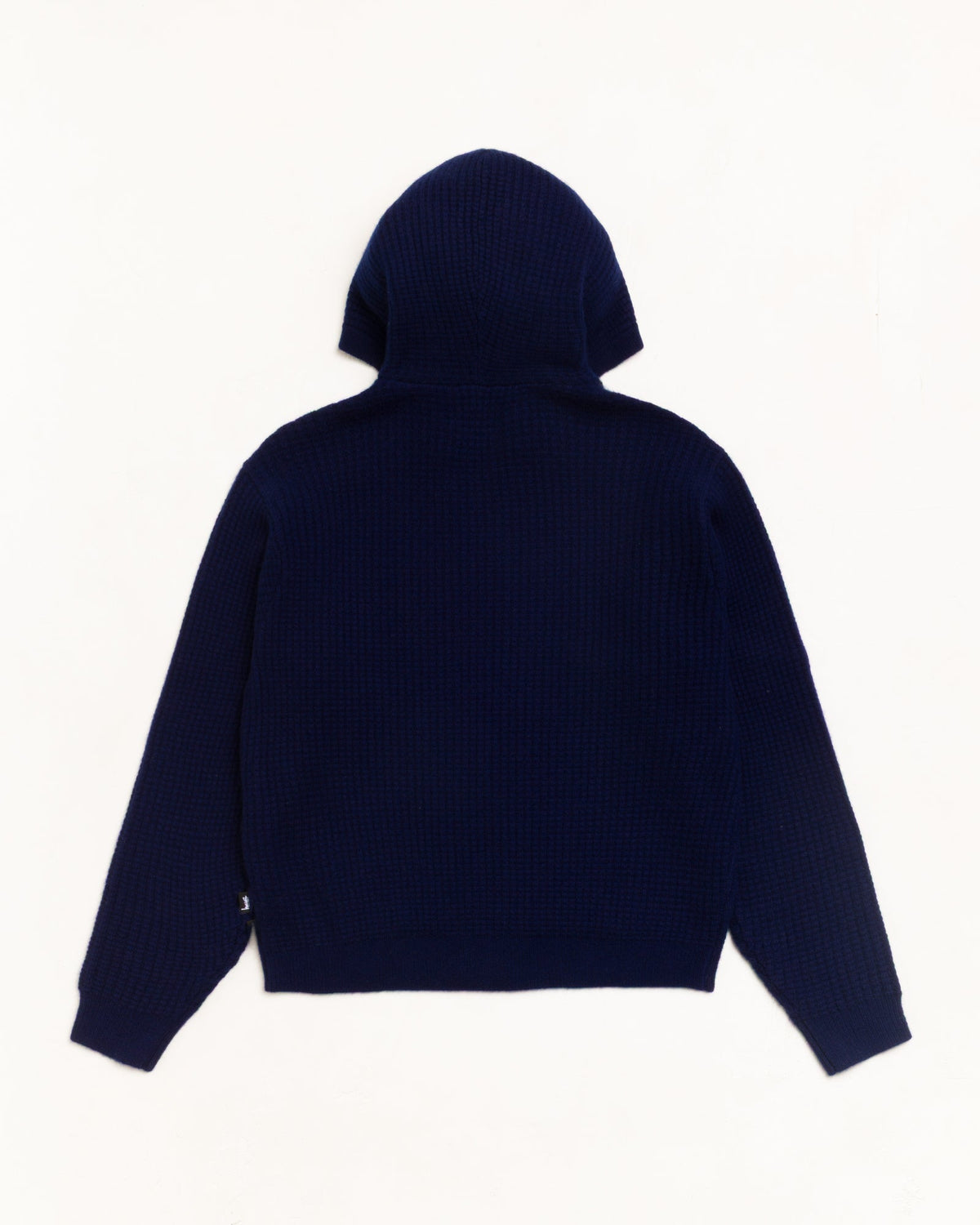 WAFFLE CASHMERE ZIP HOOD SWEATER